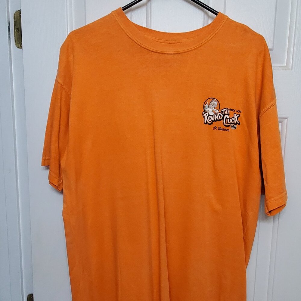 VINTAGE ST. MAARTEN TEE SHIRT...THE ROUND THE CLOCK BAR... 2003
